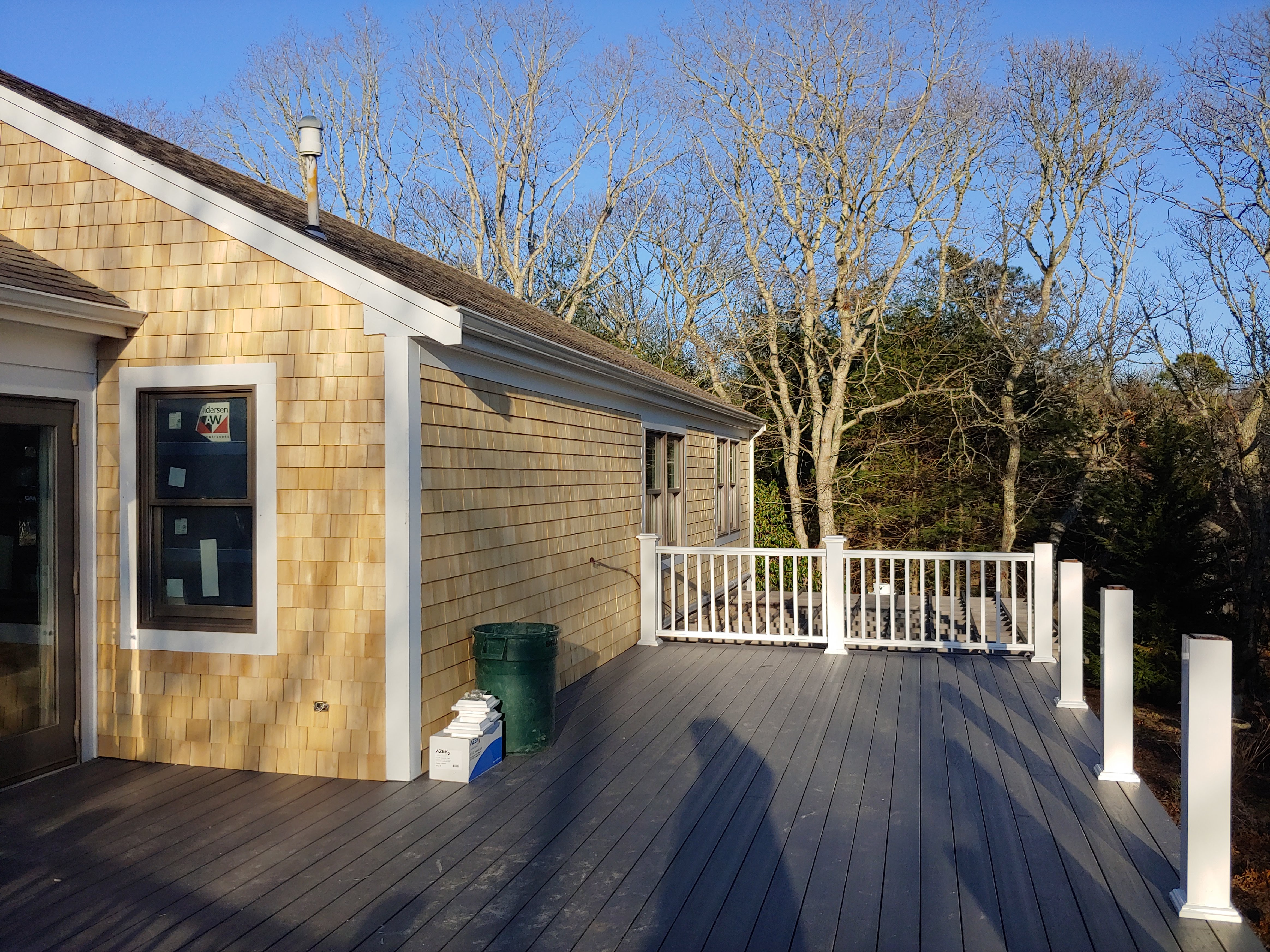 Siding replacement project in progress
